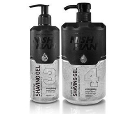 Gel de ras - NISH MAN transparent EASY SHAVE - 400 ml