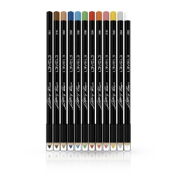 Creioane colorate - L3VEL3 - pentru Hair Design - 12 buc