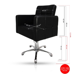 Scaun pentru coafor - EUROSTIL - Negru - 07190 