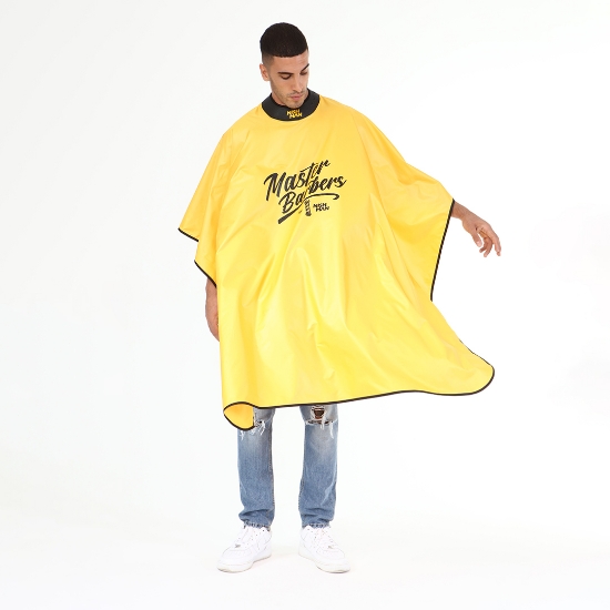 NISH MAN - Pelerina frizerie/coafor MASTER BARBERS - Guler Neopren - Galben