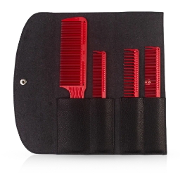 JRL - Set 4 piepteni frizerie - Negru