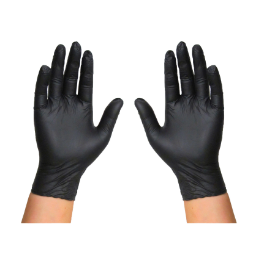 Manusi profesionale din nitril - MERCATOR MEDICAL - Negru - XL