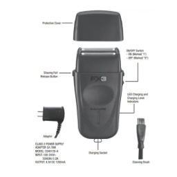 Masina de ras - BABYLISS - HI TORQUE - FX3S - fara fir - Neagra