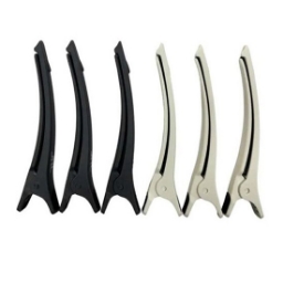 Clipsuri JRL- frizerie/coafor din carbon - 6 buc - Gri/Alb