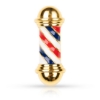 Brosa simbol - Barber Pole - Auriu