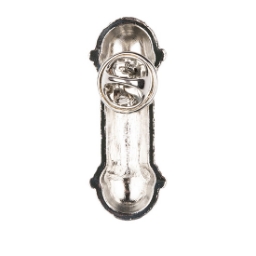 Brosa simbol - Barber Pole - Argintiu