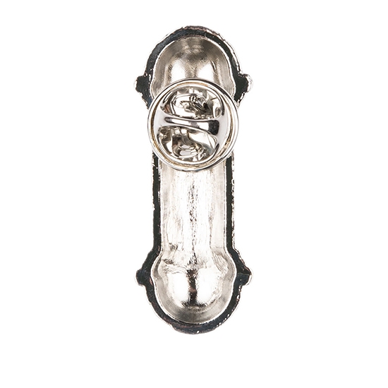 Brosa simbol - Barber Pole - Argintiu