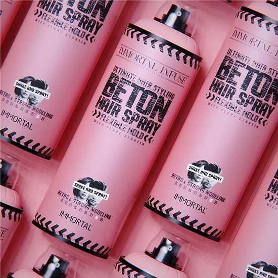 Fixativ pentru par - IMMORTAL -  Beton - Flexible -  500 ml