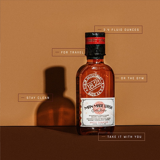 Sampon pentru par 3 in 1 (sampon,balsam,gel de dus) - MAN MADE - Sweet Tobacco - 100 ml