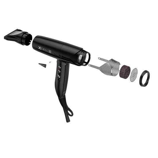 Uscator de par - GAMMA+  XCELL S - 120.000 RPM - Negru