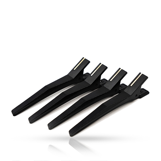 Clipsuri de par din silicon - ROVRA - set 4 bucati - Negru