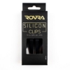 Clipsuri de par din silicon - ROVRA - set 4 bucati - Negru