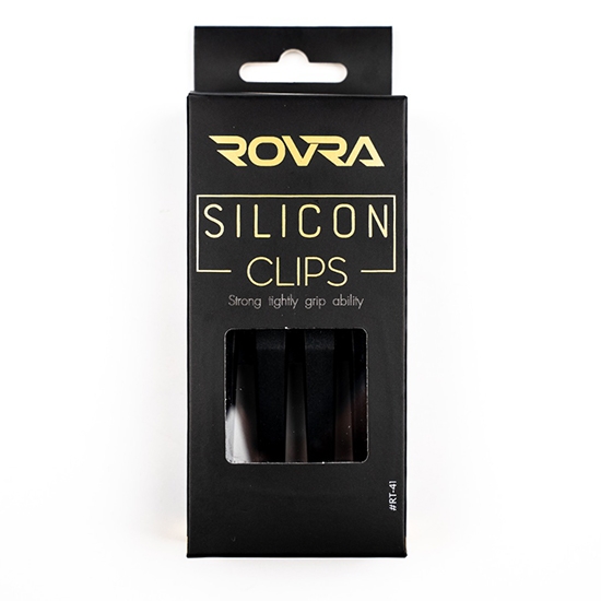 Clipsuri de par din silicon - ROVRA - set 4 bucati - Negru