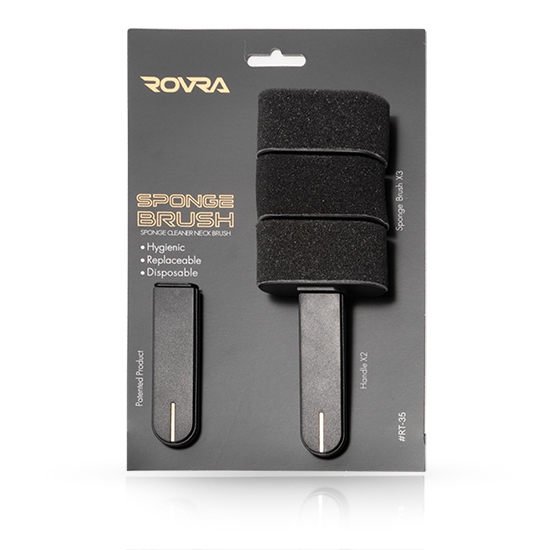 Pamatuf pentru frizerie din burete  - ROVRA - Negru