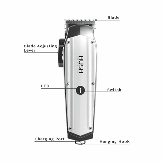 Masina de tuns - HUSH PROFESSIONAL / HU22C - 7000 RPM - fara fir