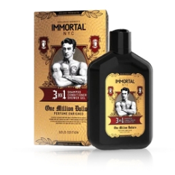 Sampon pentru par 3 in 1 (sampon,balsam,gel de dus) - IMMORTAL - One million Dollars- 500 ml