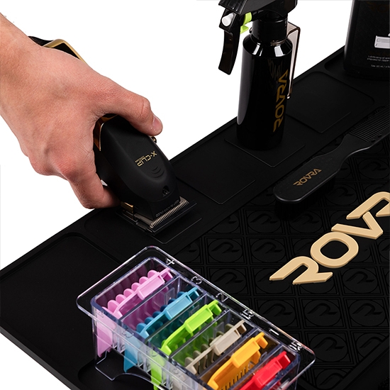 Covor magnetic - ROVRA - pentru ustensile si masini de tuns -  Negru