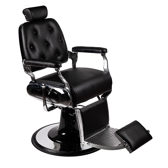 Scaun frizerie - MENOSER - Santa Fe - Negru