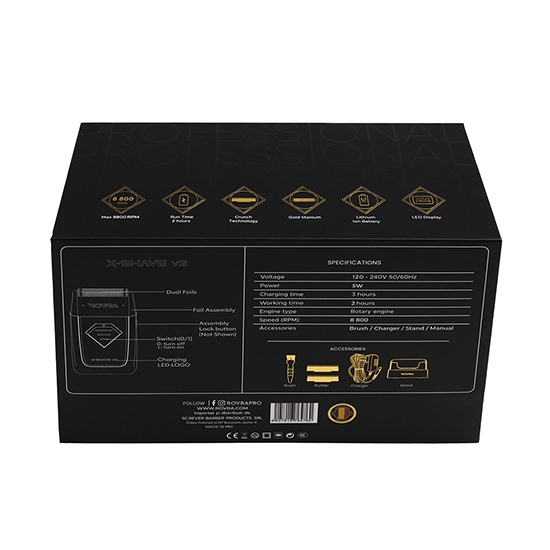 Masina de ras shaver ROVRA X-SHAVE V2  - 8800 RPM - fara fir