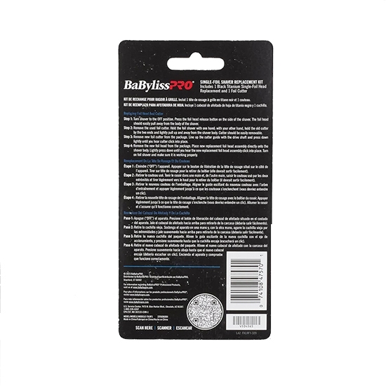 Folie + Cutit - BABYLISS - Shaver UV