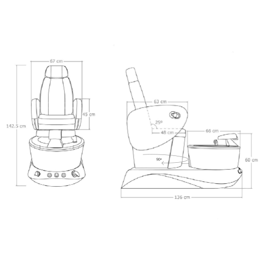 Scaun pentru pedichiura - MIRPLAY - AVA