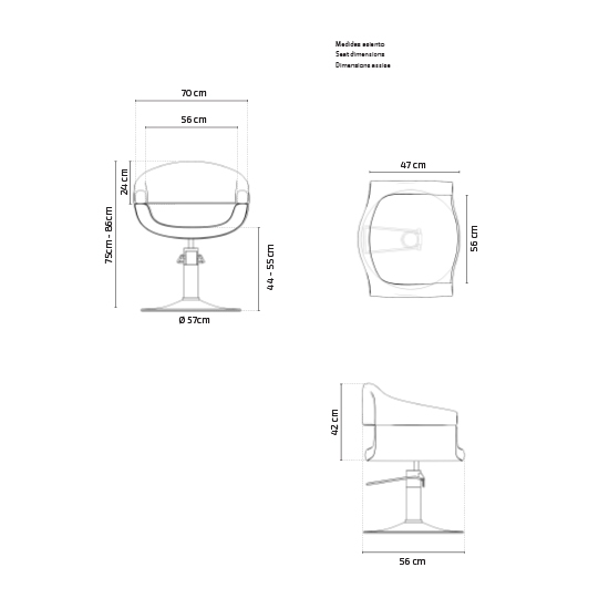 Scaun pentru coafor - MIRPLAY - BERTIE