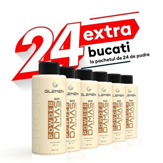 Pachet promo - GLEMEN - Pudra de volum - Damas - 24 + 24 GRATIS