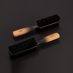 Perie profesionala pentru barba & fade brush cu maner din lemn - JRL