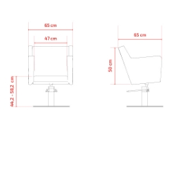 Scaun pentru coafor - MIRPLAY - ANOUK B BF