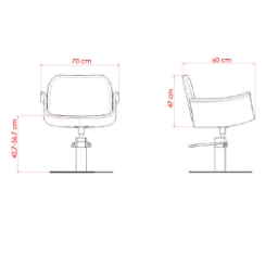 Scaun pentru coafor - MIRPLAY - HYDRA B BR Scaun pentru coafor - MIRPLAY - HYDRA B BR