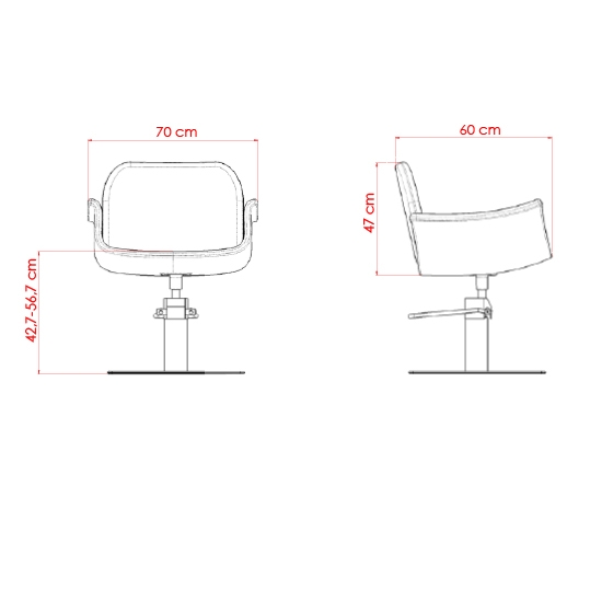 Scaun pentru coafor - MIRPLAY - HYDRA B BR