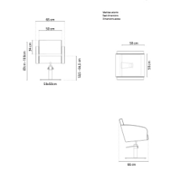 Scaun pentru coafor - MIRPLAY - LORIS BR Scaun pentru coafor - MIRPLAY - LORIS BR