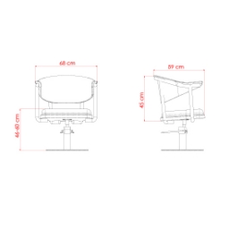 Scaun pentru coafor - MIRPLAY - LYRA B BR Scaun pentru coafor - MIRPLAY - LYRA B BR