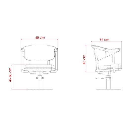 Scaun pentru coafor - MIRPLAY - LYRA B BR