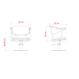 Scaun pentru coafor - MIRPLAY - LYRA B BS Scaun pentru coafor - MIRPLAY - LYRA B BS