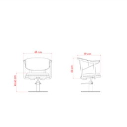 Scaun pentru coafor - MIRPLAY - LYRA B F Scaun pentru coafor - MIRPLAY - LYRA B F
