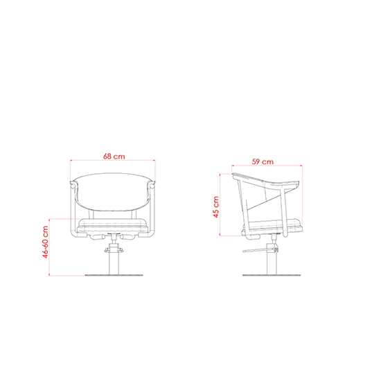 Scaun pentru coafor - MIRPLAY - LYRA B F