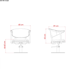 Scaun pentru coafor - MIRPLAY - LYRA B R Scaun pentru coafor - MIRPLAY - LYRA B R