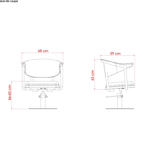Scaun pentru coafor - MIRPLAY - LYRA B R