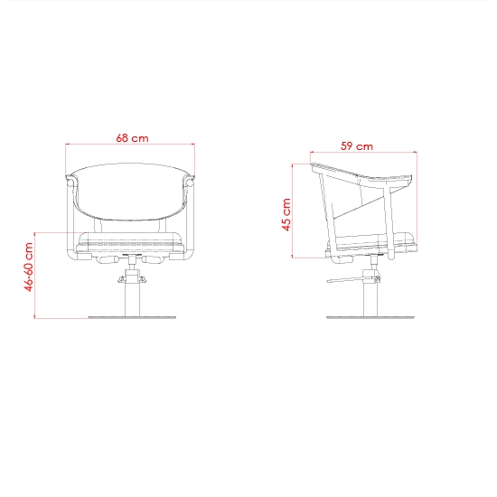Scaun pentru coafor - MIRPLAY - LYRA B S