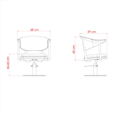 Scaun pentru coafor - MIRPLAY - LYRA BE BR Scaun pentru coafor - MIRPLAY - LYRA BE BR