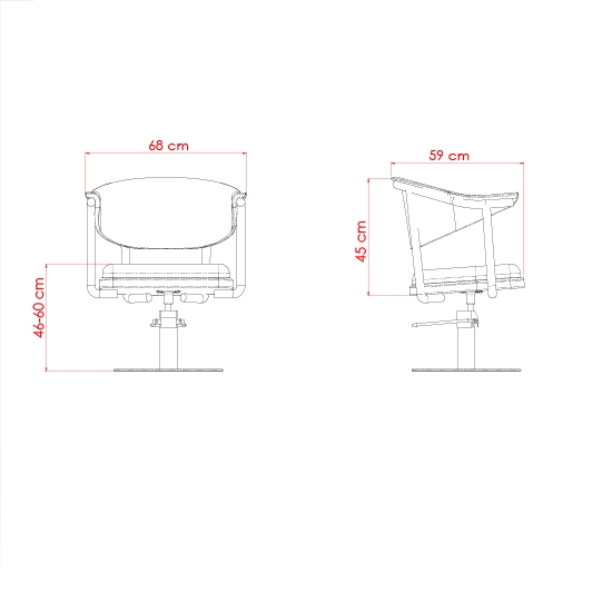 Scaun pentru coafor - MIRPLAY - LYRA BE BR