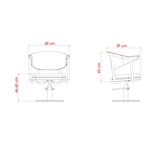 Scaun pentru coafor - MIRPLAY - LYRA BE BS