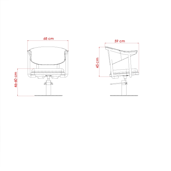 Scaun pentru coafor - MIRPLAY - LYRA BE F