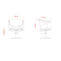 Scaun pentru coafor - MIRPLAY - LYRA BE R Scaun pentru coafor - MIRPLAY - LYRA BE R