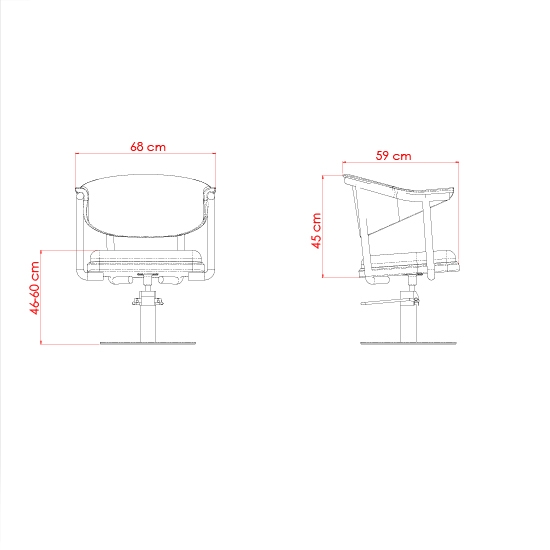 Scaun pentru coafor - MIRPLAY - LYRA BE R