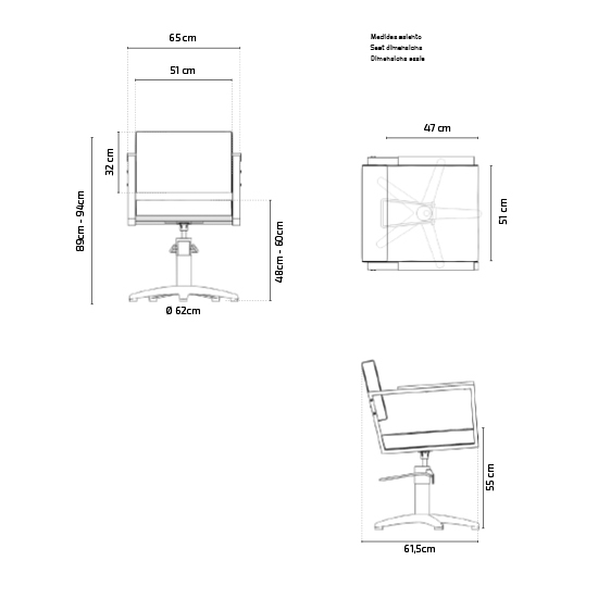 Scaun pentru coafor - MIRPLAY - OCEAN B BF