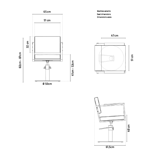 Scaun pentru coafor - MIRPLAY - OCEAN B BR
