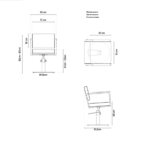Scaun pentru coafor - MIRPLAY - OCEAN BR BR