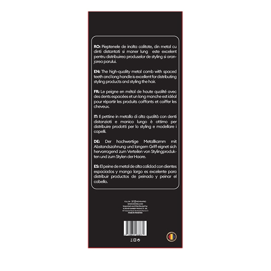 Pieptene frizerie/coafor - ROVRA - Diffuse - Metal